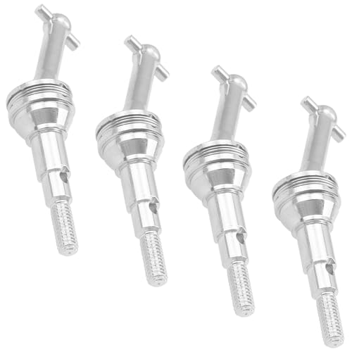 ShareGoo Steel CVD Drive Shaft Dogbone w/Hex Wheel Hubs Hex Adapter Compatible with MJX Hyper Go 14301 14302 1/14 RC Car (Silver) - color: Silver
