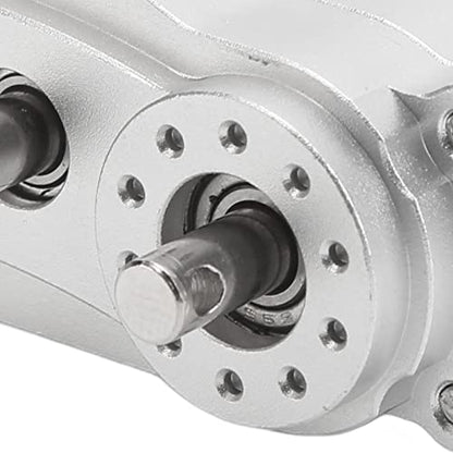 2 Speed Gearbox Transfer, CNC Machined Aluminum Alloy Transmission for 1/10 RC Crawler Climber, with Anodized Look and Fine Workmanship for SCX10 313mm Wheelbase Frame (Silver) - color: Silver