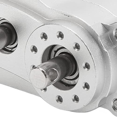2 Speed Gearbox Transfer, CNC Machined Aluminum Alloy Transmission for 1/10 RC Crawler Climber, with Anodized Look and Fine Workmanship for SCX10 313mm Wheelbase Frame (Silver) - color: Silver