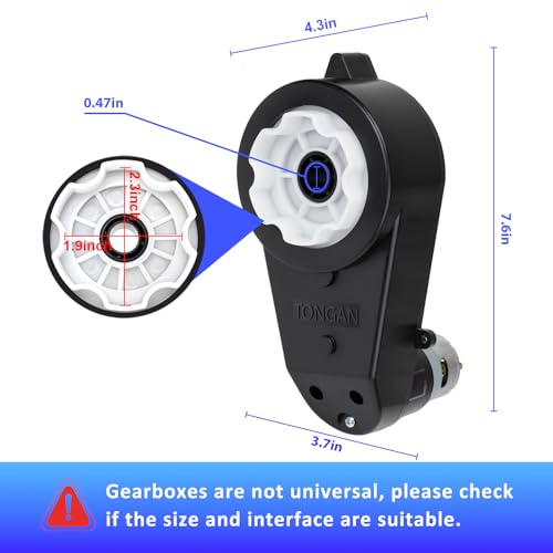 2Pcs 12V RS550 40000RPM Ride On Upgrade Motor Gearbox Powered Wheels Electric Motor High Speed Engine Jeep Upgrade Replacement Parts