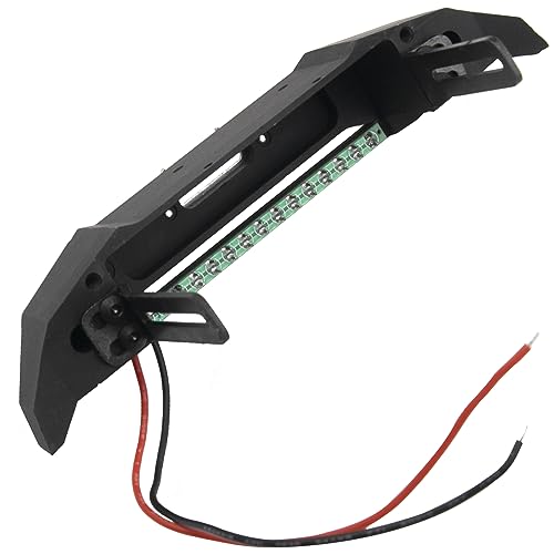 ShareGoo 1/10 Scale Front Bumper,Metal Bull Bar Front Bumper with LED Lights Bar Compatible with Axial SCX10 90046 90047 Traxxas TRX4 RC4WD D90 TF2 1/10 RC Crawlers
