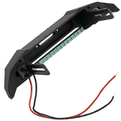 ShareGoo 1/10 Scale Front Bumper,Metal Bull Bar Front Bumper with LED Lights Bar Compatible with Axial SCX10 90046 90047 Traxxas TRX4 RC4WD D90 TF2 1/10 RC Crawlers