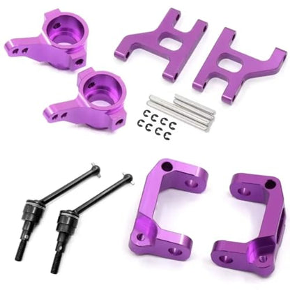 RC Steering Knuckle Block for Tamiya CC01 TA02 TA03 1/10 Metal Lower Suspension Arm Hub Carrier Base C Steering Cup Drive Shaft RC Car 4WD for Buggy Parts(Blue) - size: Blue
