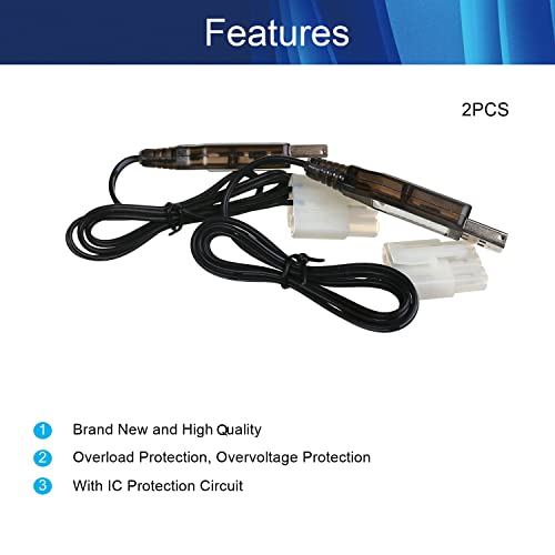 Aicosineg 2Pcs L6.2-3P USB Charging Cable for RC Car 9.6V 200mA Ni-MH Ni-CD Battery
