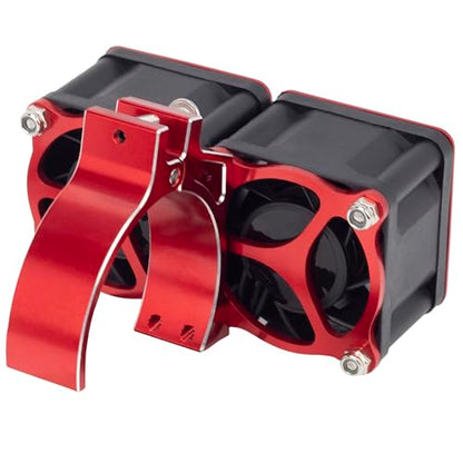 DKKY RC Motor Cooling Fan Heatsink with 42mm Mount for Arrma Axial Traxxas 1/6 1/8 1/10 RC Models with 4274 4286 Motor (Red) - color: Red