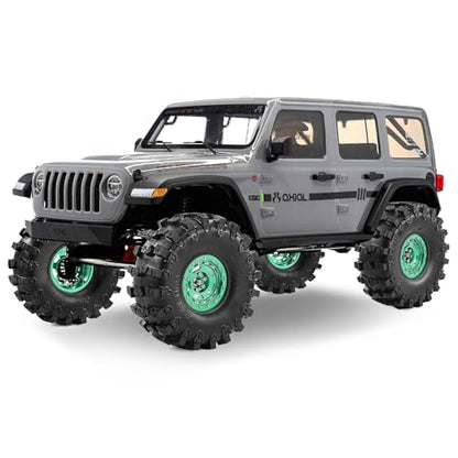 2.2" Beadlock Wheel Rims and Rubber Crawler Tires 150mm (5.91in) for 1/10 RC Crawler SCX10 RBX10 Wraith TRX4 (Green) - color: Green