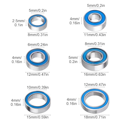21Pcs Ball Bearings Kit for Traxxas Slash Stampede Rustler Hoss 4x4 VXL 1/10 Short Course Truck Upgrade Parts