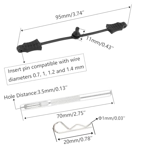 20 Pieces 1.0mm RC Cars Body Clips with 10 Pieces Pull Tabs & 1 PCS Hole Puncher Reamer for Universal Remote Control Car Compatible with Redcat HPI Himoto HSP Exceed Truck Buggy - color: 1.0mm