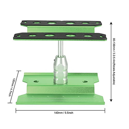 RC Car Repair Stand, Rotation Assembly Platform Work Station with Adjustable Height and 360 Degree Rotation Design for 1/8 1/10 RC Model Car(Green)
