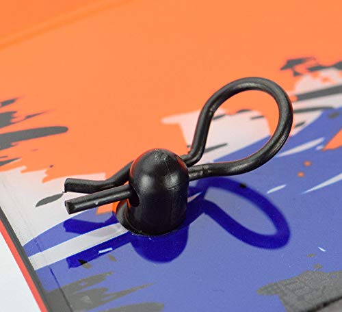 Black 1/10 Large Bent RC Anodized Body Clips - 25pcs #4031BK