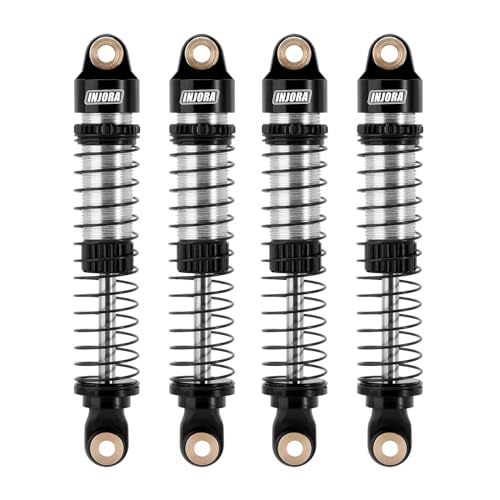INJORA 59MM Threaded Oil Shock for 1/18 Redcat Ascent18(Black Silver) - color: Black Silver