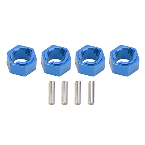 7mm Hex Combiner, Wheel Hub Hex Adapter Aluminum Alloy RC Wheel Hex Drive Adapter Compatible with FMS FCX24 1/24 RC Car (Blue)