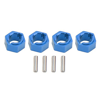 7mm Hex Combiner, Wheel Hub Hex Adapter Aluminum Alloy RC Wheel Hex Drive Adapter Compatible with FMS FCX24 1/24 RC Car (Blue)