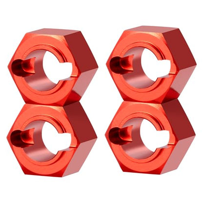 7mm Wheel Hex Hubs Extenders Adapter Kit for Losi Mini-T 2.0 & Mini-B | 1/16 1/18 RC Off-Road Car Truck Red 4pcs Aluminum - color: Red