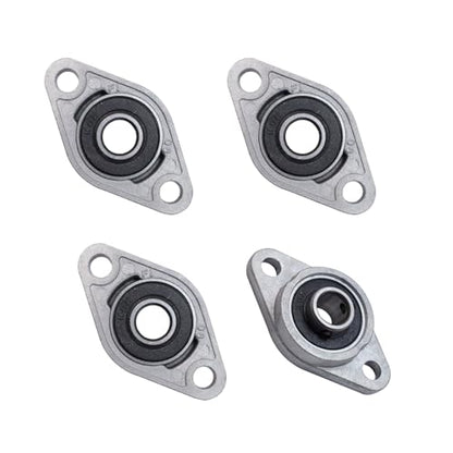 Pillow Block Bearing 4Pcs, 5/16" (8mm) ID Mounted Pillow Block Bearings, Zinc Alloy Steel Mounted Flange Bearing, Self Alignment, KFL08 - size: 5/16"(KFL08)