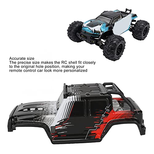 RC Car Body Shell, Long Lasting Durable Remote Control Car Body Cover for 1/16 Scale RC Vehicles Off-Road Racing Hobbyists and Beginners (Red)
