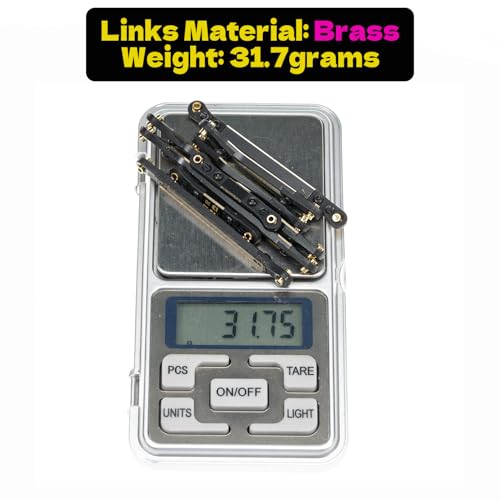 High Clearance Links Set for SCX24 GX 470, Brass Links Set, Upgrade Parts for SCX24, 1/24 RC Crawler Car Upgrade Accessories, Black - size: For GX 470