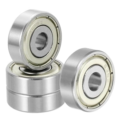uxcell 4 Pack 636ZZ Deep Groove Ball Bearings, 6x22x7mm Chrome Steel Double Shield Bearing for Electric Motor, Home Appliances, Garden Machinery, (ABEC5) - size: 636ZZ