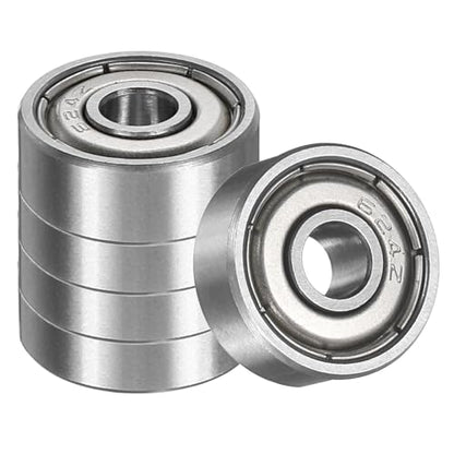 uxcell 5 Pack 624ZZ Deep Groove Ball Bearings, 4x13x5mm Chrome Steel Double Shield Bearing for Electric Motor, Home Appliances, Garden Machinery, (ABEC5) - size: 624ZZ