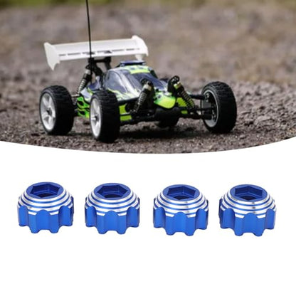 VBESTLIFE RC Wheel Hex Adapters, Aluminum Alloy 8x32 to 17mm Hex Adapters for 8x32 3.8in Wheels Electric Car Truck (Blue) - color: Blue
