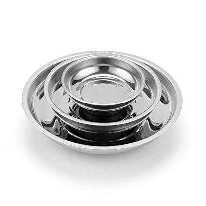Mayouko 3-Piece Round Magnetic Trays Set, 3" 4" 6", Trays Tool Holder for Screws and Tools - color: 3", 4" & 6" Round Tray Set