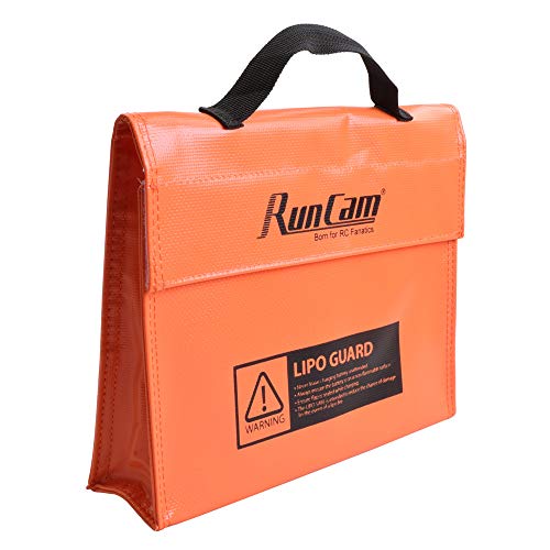 RunCam Lipo Battery Guard - Explosionproof & Fireproof - Water Resistant - RC Lipo Battery Storage & Charging - Orange, Glass Fiber, 240x180x65mm