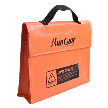 RunCam Lipo Battery Guard - Explosionproof & Fireproof - Water Resistant - RC Lipo Battery Storage & Charging - Orange, Glass Fiber, 240x180x65mm