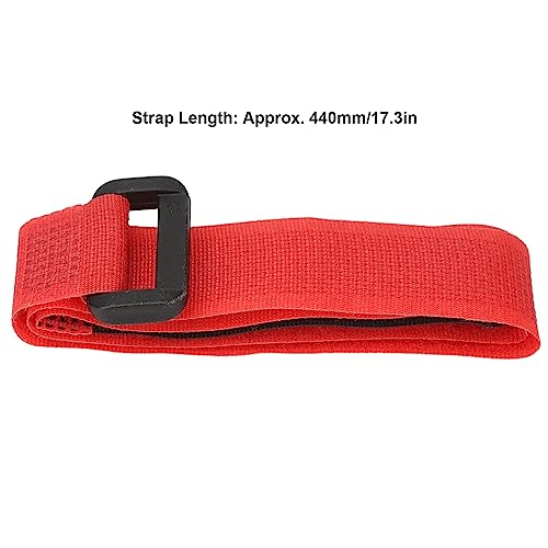 Tall Battery Holder Mount Hold Down for 1/10 Slash 2WD 5822 5822A Chassis, Aluminium Alloy RC Battery Mount Plate, Battery Holder Mount with Strap for 1/10 Slash (Red) - color: Red