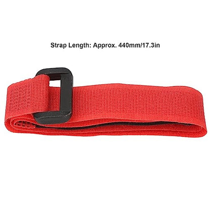 Tall Battery Holder Mount Hold Down for 1/10 Slash 2WD 5822 5822A Chassis, Aluminium Alloy RC Battery Mount Plate, Battery Holder Mount with Strap for 1/10 Slash (Red) - color: Red