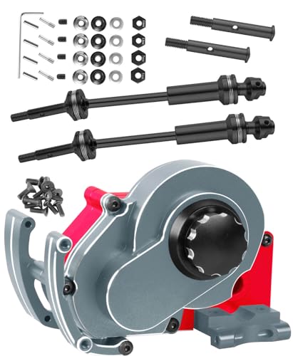 Aluminum Transmission Gearbox & Drive Shaft Axles Upgrades Part for 1/10 Slash 2WD(VXL),Stampede 2WD(VXL) 2WD,Rustler 2WD(VXL),Titanium - color: Titanium - (Transmission Gearbox & Drive Shaft)