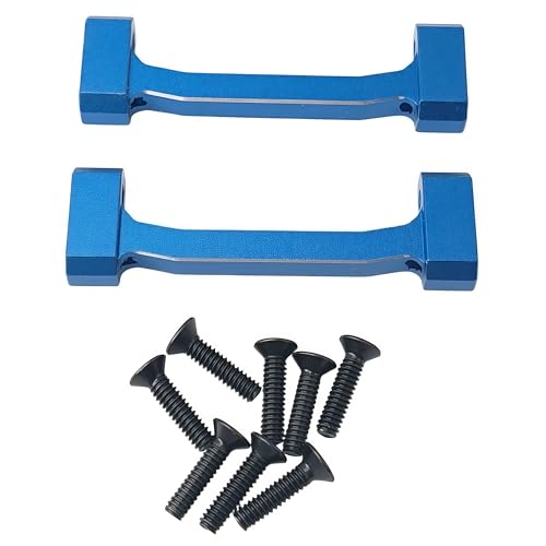 Upper Cross Brace Set for Losi 1/18 Mini LMT 4X4 Brushed Truck (Blue) | Aluminum,Monster Truck,Upgrade Parts,RTR-LOS01026,LOS211047 Compatible,RC Car,CNC Machined,High Strength,Precision Fit - color: Blue