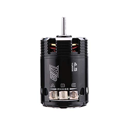 Karlak HighPerformance 540 4.5T V2 Sensored Brushless Motor for 1/10 Electric RC Racing Car Durable Metal Black 1 Piece