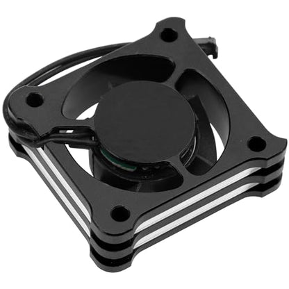 ShareGoo Alloy Brushless Motor ESC Cooling Fan Heatsink 28000RPM 5V-7.4V for Hbywing XeRun XD10 PRO ESC Series (Black)_ - color: Black