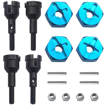 4Pack Vgoohobby RC Wheel Axle Shaft Locknuts with 7mm to 12mm Wheel Hex Hub Convert Adapter Compatible with Wltoys A959 A969 A979 K929 RC Car 1/18 Scale RC Car