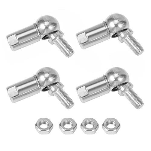 Ball Head Joint Rod End Bearing, 4pcs M5 Left Thread Ball Socket Universal Joints Carbon Steel Angle Ball Joint Fitting for Automotive, Hinged Door, Cupboard - size: M5, style: Left Thread