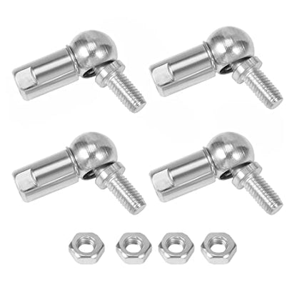 Ball Head Joint Rod End Bearing, 4pcs M6 Left Thread Ball Socket Universal Joints Carbon Steel Angle Ball Joint Fitting for Automotive, Hinged Door, Cupboard - size: M6, style: Left Thread