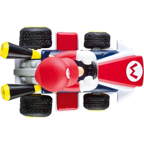 Carrera RC Nintendo Mario Kart 2.4 GHz Mini Collectible Radio Remote Control Toy Car Vehicle - Mario | Official Licensed Mario Miniature Collectible Toy RC Car for Kids 6+, Ready To Run, Rechargeable Battery, Radio RC Racing - style: Mario