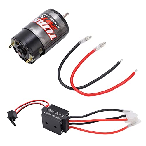 Alomejor 550 Brushed Motor with 320A ESC Set Car Copper Windings Strong Magnet, Bidirectional Bearings for RC Rock Crawler (29T) - size: 29T