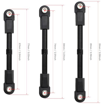 6Pcs Adjustable Aluminum Turnbuckles Camber Links Set for Traxxas Slash 4X4 2WD / Rustler/Stampede/Hoss/Bandit 1/10 RC Short Course Trucks Replacement Upgrade Accessories (Black) - color: Black