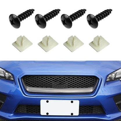License Plate Screws with Nylon Inserts - Stainless Steel Rust Proof License Plate Screws for Securing License Plates, Frames & Covers 4755299 3907444 A11719 - color: Black-K6