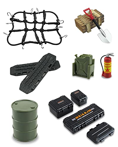 1/24 1/18 RC Crawler Accessories Fit for 1/18 TRX4M 1/24 Axial SCX24 (12Pcs Army Green) - size: Army Green