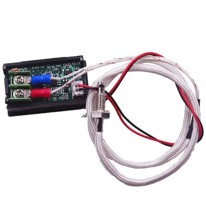 12V Green Fahrenheit Digital Temperature Gauge -58F~239F LED Display Screen with Terminal Wire and 0.5 Meter K-Type Thermocouple