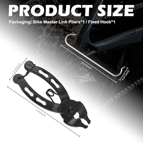 Upgraded 2-in-1 Two-Way Bike Chain Tool,Multi-Function Arc Snap Bicycle Chain Tool with Return Spring,Quick Install & Dismantle Master Link Pliers for 6-12 Speed Chains