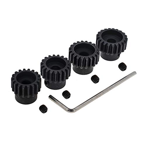 4pcs 32p Pinion Gear 5mm Set Hardened 18t 19t 20t 21t 32 Pitch Gears RC Upgrade Part with Screwdriver