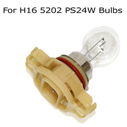 iJDMTOY 5202 2504 PS24W Bulbs Female Connector Wiring Pigtail Harnesses Compatible with Fog Lights/Daylight DRL Lights