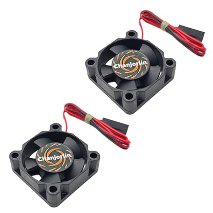 2Pack RC Car Motor Cooling Fan 25mm 30mm 40mm 50mm High Speed Heatsink 28000RPM ESC Fans for 1/8 1/7 1/10 1/12 Scale Truck Off Road Crawler Car Boat 540 550 Brushless Brushed Motors (30mm) - size: 30mm