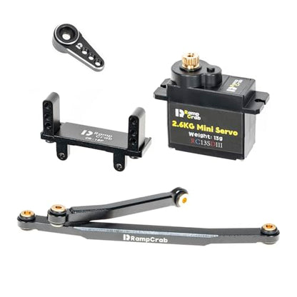 RampCrab Micro 2.6KG Servo with Steering Links, Servo Mount Bracket and Servo Horn for CR18P
