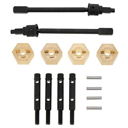 MEUS RACING UTB18 12mm Brass Hex Hub, CVD Axle Shaft, Stub Axle Kit for AXIAL UTB18 Capra Trail Buggy 1/18 RC Crawler #AXI212003#AXI212007#AXI212015 Upgrades Parts