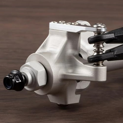 Machined Aluminum Straight Axle Set with SOA Servo Mount Black Silver Anodized for Axial SCX10 II VS4-10 1/10 RC Rock Crawler (Silver Front Axle) - color: Silver Front Axle