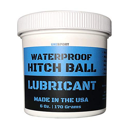 Unisport Trailer Hitch Ball Lubricant - Waterproof Grease for Reducing Wear and Friction on Locks, King Pins, Balls and More - Made in USA